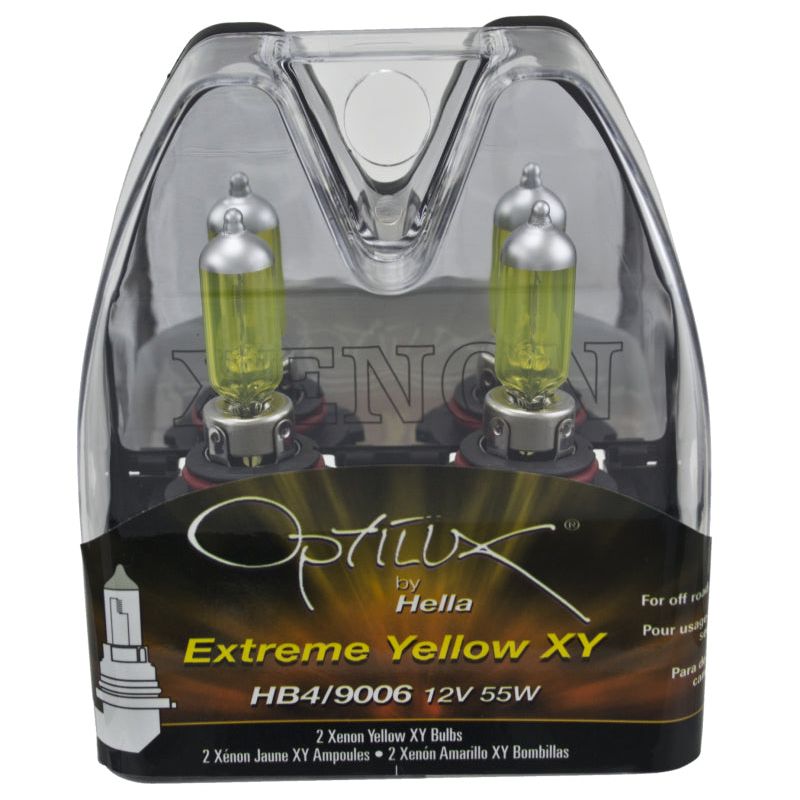 Hella LAH71070602 - HELLAH71070602 - Hella Optilux HB4 9006 12V/55W XY Xenon Yellow Bulb - Shipped in Europe - Tuningsupply.com