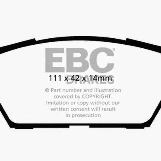 EBC DP31766C - EBCDP31766C - EBC 06-09 Ford Fusion 2.3 Redstuff Rear Brake Pads - Shipped in Europe - Tuningsupply.com