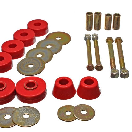 Energy Suspension 3.4137R - ENG3.4137R - Energy Suspension Chevy Pickup Body Mounts - Red - Shipped in Europe - Tuningsupply.com