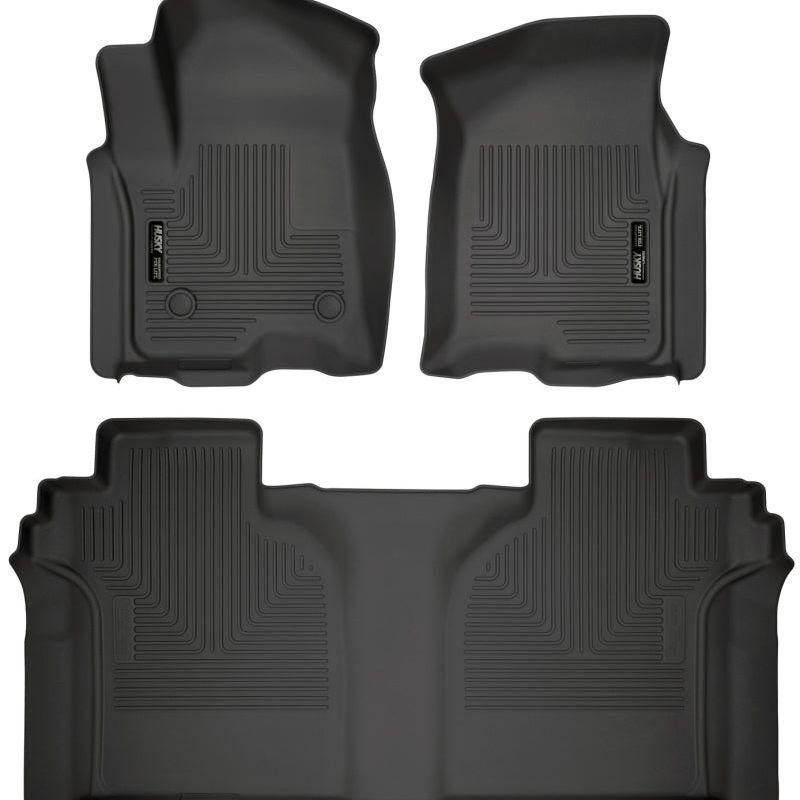 Husky Liners 94021 - HSL94021 - Husky Liners 19-23 Chevrolet Silverado 1500 Crew Cab WeatherBeater Blk Front & 2nd Seat Floor Liners - Shipped in Europe - Tuningsupply.com