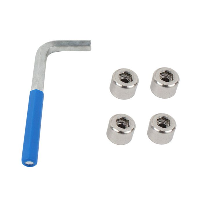 Kentrol 30711 - KEN30711 - Kentrol 97-06 Jeep OEM Anti-Theft Door Nuts Wrangler TJ - Polished Silver - Shipped in Europe - Tuningsupply.com