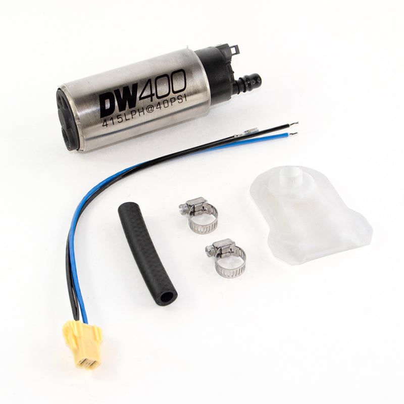 DeatschWerks 9-401-1041 - DWK9-401-1041 - DeatschWerks 415LPH DW400 In-Tank Fuel Pump w/ 9-1041 Install Kit 98-11 Nissan Patrol - Shipped in Europe - Tuningsupply.com