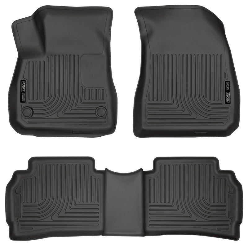 Husky Liners 99191 - HSL99191 - Husky Liners 2016 Chevy Malibu Weatherbeater Black Front & 2nd Seat Floor Liners (Footwell Coverage) - Shipped in Europe - Tuningsupply.com