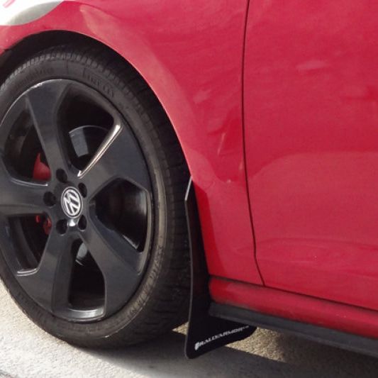 Rally Armor MF37-UR-BLK/RD - RALMF37-UR-BLK/RD - Rally Armor 15-21 MKVII VW Golf/GTI Black UR Mud Flap w/Red Logo - Shipped in Europe - Tuningsupply.com