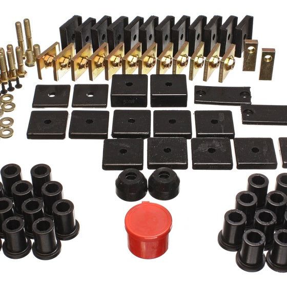Energy Suspension 8.18105G - ENG8.18105G - Energy Suspension 64-78 Toyota FJ40 Land Cruiser Black Hyper-Flex Master Bushing Set - Shipped in Europe - Tuningsupply.com