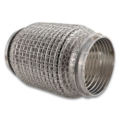 Vibrant 66006 - VIB66006 - Vibrant SS Flex Coupling w/ Interlock Liner and Mesh Braid 3in Inlet/Outlet x 6in long - Shipped in Europe - Tuningsupply.com