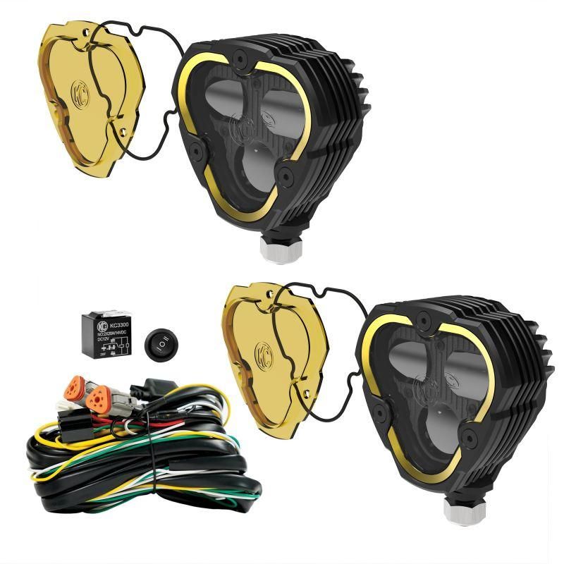 KC HiLiTES 284 - KCL284 - KC HiLiTES FLEX ERA 3 Dual Mode SAE Fog Lights - 2-Light Master Kit - Shipped in Europe - Tuningsupply.com