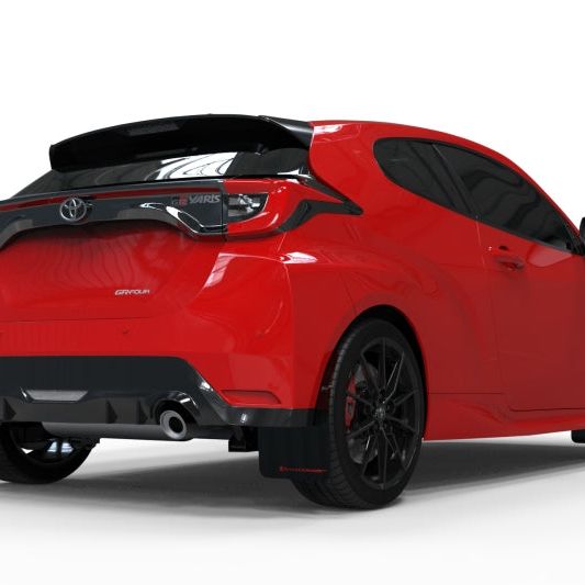 Rally Armor MF74-UR-BLK/RD - RALMF74-UR-BLK/RD - Rally Armor 20-25 Toyota GR Yaris Black Mud Flap w/Red Logo - Shipped in Europe - Tuningsupply.com