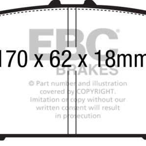EBC ED91808 - EBCED91808 - EBC 06-07 Infiniti QX56 5.6 (Akebono) Extra Duty Front Brake Pads - Shipped in Europe - Tuningsupply.com