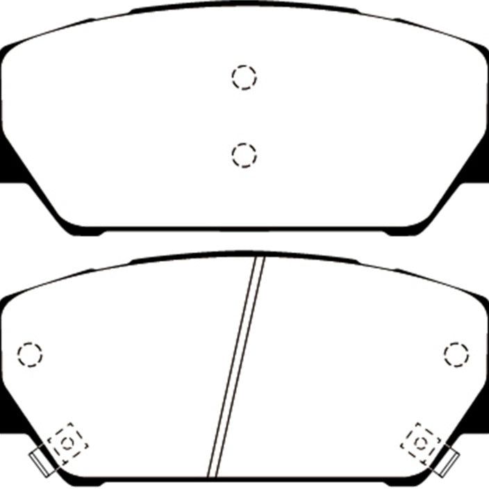 EBC DP42343R - EBCDP42343R - EBC 2019+ Hyundai Veloster N (2nd Gen) 2.0L Turbo Yellowstuff Front Brake Pads - Shipped in Europe - Tuningsupply.com