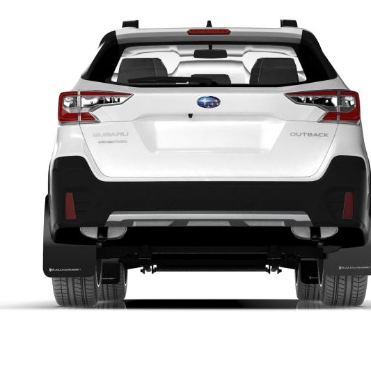 Rally Armor MF66-UR-BLK/WH - RALMF66-UR-BLK/WH - Rally Armor 20-25 Subaru Outback Black UR Mud Flap w/White Logo - Shipped in Europe - Tuningsupply.com