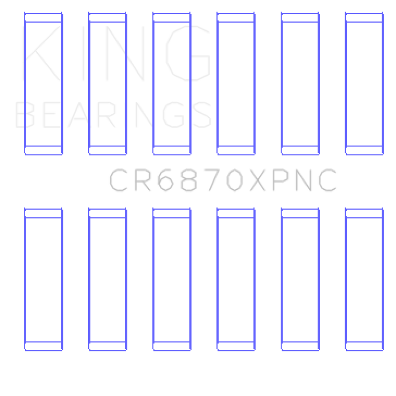 King Engine Bearings GCR6870XPNC - KINGCR6870XPNC - King Engine Bearings Nissan VR38DETT pMaxKote Performance Con Rod Bearing Set - Size STD - Shipped in Europe - Tuningsupply.com