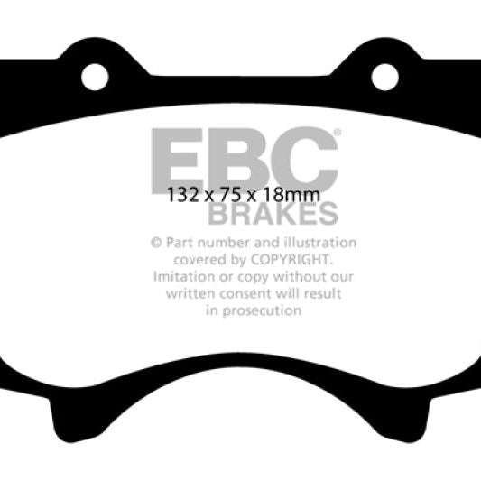 EBC ED91657 - EBCED91657 - EBC 10+ Lexus GX460 4.6 Extra Duty Front Brake Pads - Shipped in Europe - Tuningsupply.com