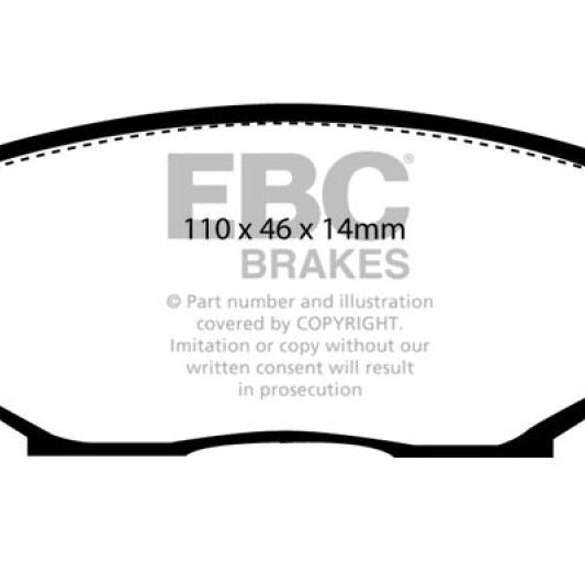 EBC DP3802C - EBCDP3802C - EBC 90-93 Geo Storm 1.6 Redstuff Front Brake Pads - Shipped in Europe - Tuningsupply.com