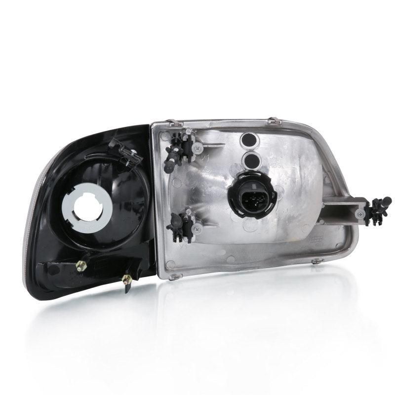 ANZO 111460 - ANZ111460 - ANZO 1997-2003 Ford F150 Crystal Headlight Black w/ Parking Light - Shipped in Europe - Tuningsupply.com