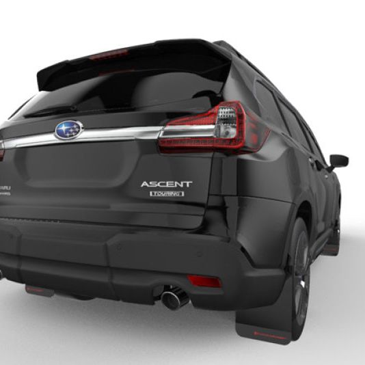 Rally Armor MF49-UR-BLK/WH - RALMF49-UR-BLK/WH - Rally Armor 18-25 Subaru Ascent Black UR Mud Flap w/White Logo - Shipped in Europe - Tuningsupply.com