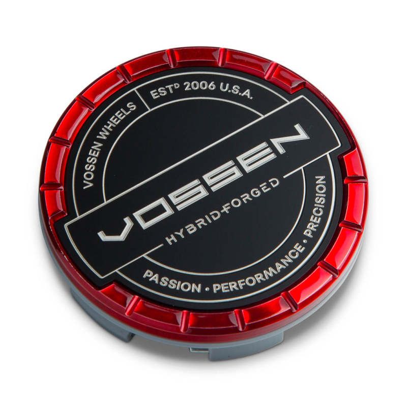 Vossen CAP-BSC-LG-HF-RD - VOSCAP-BSC-LG-HF-RD - Vossen Billet Sport Cap - Large - Hybrid Forged - Vossen Red - Shipped in Europe - Tuningsupply.com