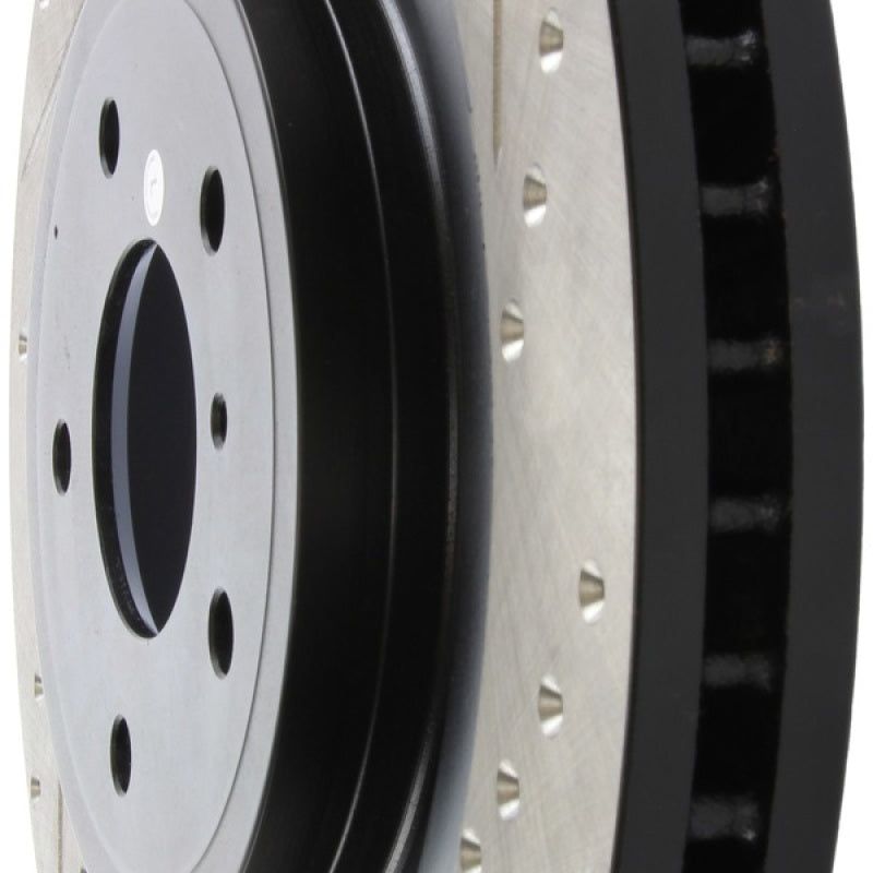 Stoptech 127.42100L - STO127.42100L - StopTech Infiniti G37 / Nissan 370Z SportStop Slotted & Drilled Front Left Rotor - Shipped in Europe - Tuningsupply.com