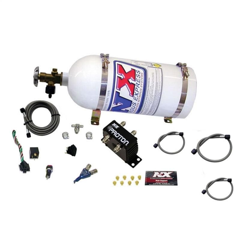 Nitrous Express 20420-10 - NEX20420-10 - Nitrous Express Proton Series Nitrous Kit w/10lb Bottle - Shipped in Europe - Tuningsupply.com