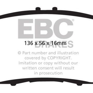EBC DP32041C - EBCDP32041C - EBC 10-15 Honda CR-Z 1.5LL Hybrid Redstuff Front Brake Pads - Shipped in Europe - Tuningsupply.com