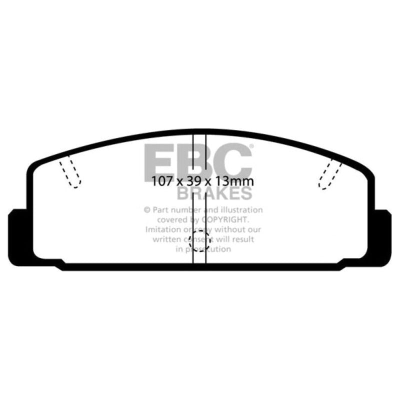 EBC DP3729C - EBCDP3729C - EBC 03-04 Mazda Protege 2.0 Turbo (Mazdaspeed) Redstuff Rear Brake Pads - Shipped in Europe - Tuningsupply.com