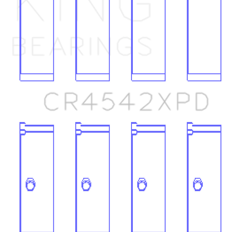 King Engine Bearings GCR4542XPD - KINGCR4542XPD - King Honda K-Series (except A3) 16v 2.0L/2.3L/2.4 XP Tri-Metal Performance Rod Bearing - Set of 4 - Shipped in Europe - Tuningsupply.com