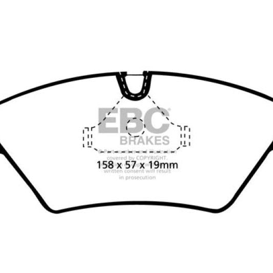 EBC DP3414C - EBCDP3414C - EBC 87-91 BMW M3 2.3 (E30) Redstuff Front Brake Pads - Shipped in Europe - Tuningsupply.com