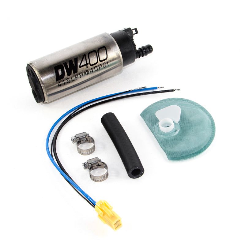DeatschWerks 9-401-1045 - DWK9-401-1045 - DeatschWerks 415LPH DW400 In-Tank Fuel Pump w/ 9-1045 Install Kit 05-10 Ford Mustang (Except GT500) - Shipped in Europe - Tuningsupply.com