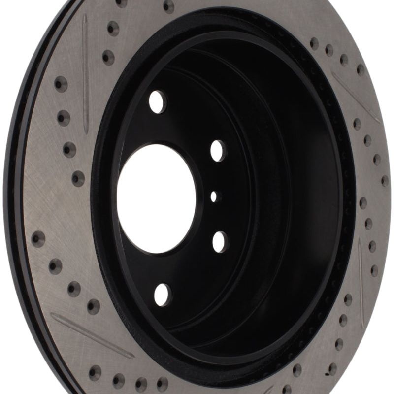 Stoptech 127.66065R - STO127.66065R - StopTech 05-10 GMC Sierra (w/ Rear Drum) / 07-09 GMC Yukon Rear Right Slotted & Drilled Rotor - Shipped in Europe - Tuningsupply.com
