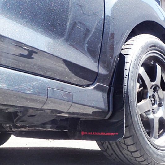 Rally Armor MF29-UR-BLK/RD - RALMF29-UR-BLK/RD - Rally Armor 13-19 Ford Fiesta ST Black UR Mud Flap w/Red Logo - Shipped in Europe - Tuningsupply.com