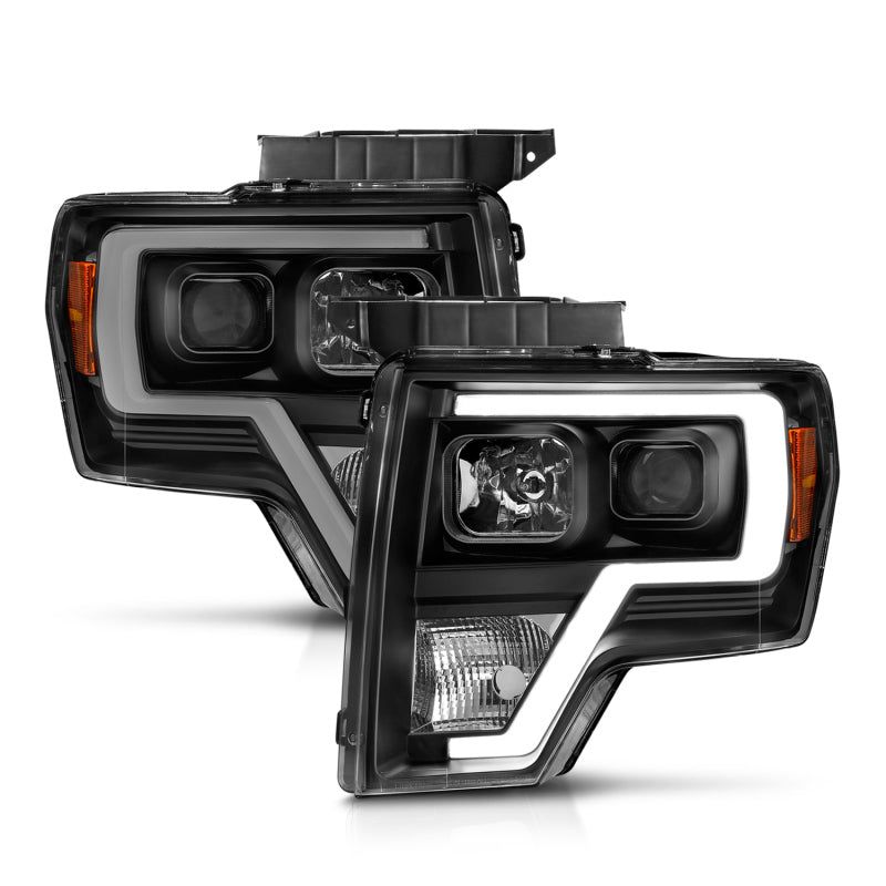 ANZO 111443 - ANZ111443 - ANZO 2009-2014 Ford F-150 Projector Light Bar H.L Black Amber - Shipped in Europe - Tuningsupply.com