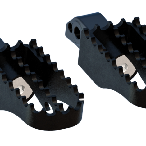 Burly Brand B13-1201B - BURB13-1201B - Burly Brand Pegs Passenger MX Black - Shipped in Europe - Tuningsupply.com