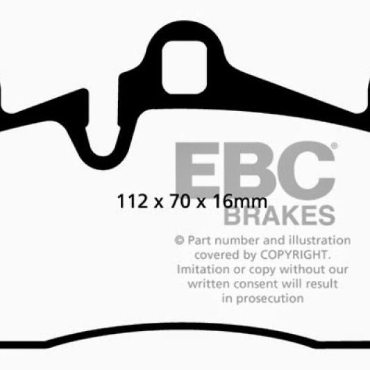 EBC DP31474C - EBCDP31474C - EBC 04-07 Porsche Cayenne 3.2 Redstuff Rear Brake Pads - Shipped in Europe - Tuningsupply.com
