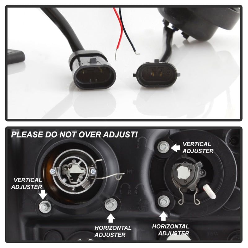 SPYDER 5083630 - SPY5083630 - Spyder GMC Sierra 1500/2500/3500 07-13 V2 Projector Headlights- Black PRO-YD-GS07V2-LBDRL-BK - Shipped in Europe - Tuningsupply.com