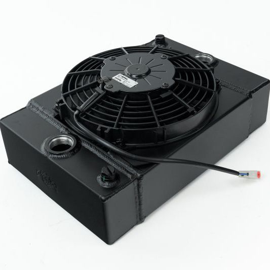 CSF 7065B - CSF7065B - CSF Universal Drag Race / Tuck Radiator w/9in Spal Fan - 10.5in H x 10in L x 3.6in W - Black - Shipped in Europe - Tuningsupply.com
