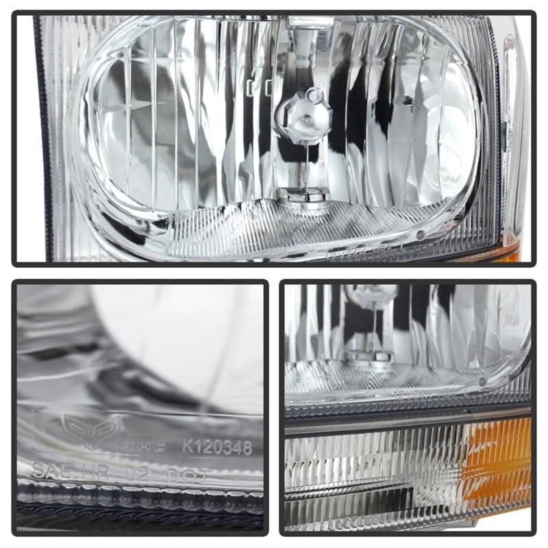 SPYDER 9025419 - SPY9025419 - xTune Ford F250/350/450 Superduty 99-04 Crystal Headlights w/ Bumper Lights HD-JH-FF25099-AM-C - Shipped in Europe - Tuningsupply.com