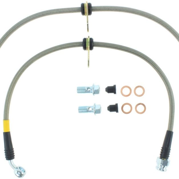 Stoptech 950.40500 - STO950.40500 - StopTech 94-01 Integra / 99-00 Civic Si w/Rear Disc Brakes Rear SS Brake Lines - Shipped in Europe - Tuningsupply.com