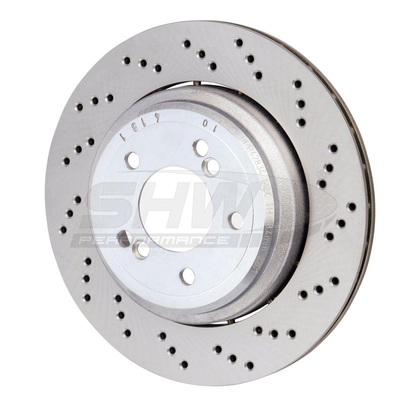 SHW Performance BRR42834 - SHWBRR42834 - SHW 06-08 BMW Z4 3.2L Right Rear Cross-Drilled Lightweight Brake Rotor (34212282304) - Shipped in Europe - Tuningsupply.com