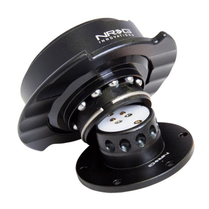 NRG SRK-250BK - NRGSRK-250BK - NRG Quick Release Kit Gen 2.5 - Black / Black Ring w/Finger Grooves - Shipped in Europe - Tuningsupply.com