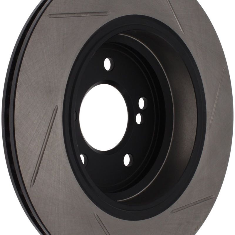 Stoptech 126.34054SR - STO126.34054SR - StopTech Power Slot 01-07 BMW M3 (E46) / 00-04 BMW M5 (E39) Rear Right Slotted Rotor - Shipped in Europe - Tuningsupply.com