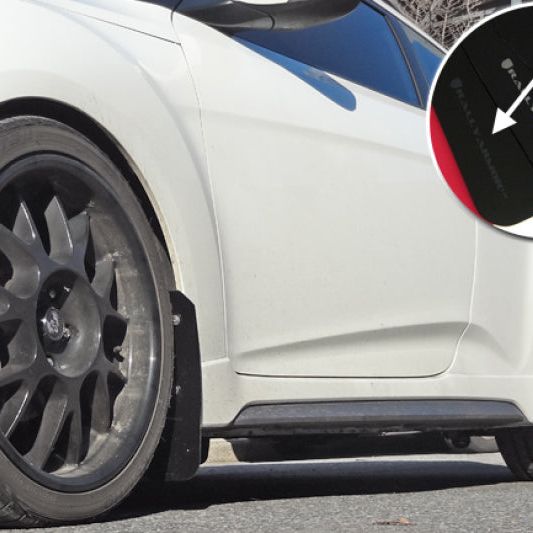 Rally Armor MF24-UR-BLK/GRY - RALMF24-UR-BLK/GRY - Rally Armor 12-18 Hyundai Veloster Black UR Mud Flap w/ Grey Logo - Shipped in Europe - Tuningsupply.com