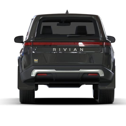 Rally Armor MF108-UR-BLK-MBK - RALMF108-UR-BLK-MBK - Rally Armor 22-25 Rivian R1S Black UR Mud Flap w/Metallic Black Logo - Shipped in Europe - Tuningsupply.com
