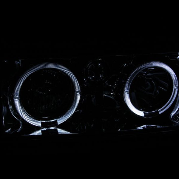 ANZO 111092 - ANZ111092 - ANZO 1991-1994 Toyota Land Cruiser Crystal Headlights w/ Halo Chrome - Shipped in Europe - Tuningsupply.com