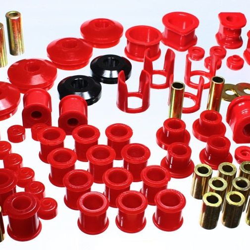 Energy Suspension 7.18106R - ENG7.18106R - Energy Suspension 89-94 Nissan 240SX (S13) Red Hyper-Flex Master Bushing Set - Shipped in Europe - Tuningsupply.com