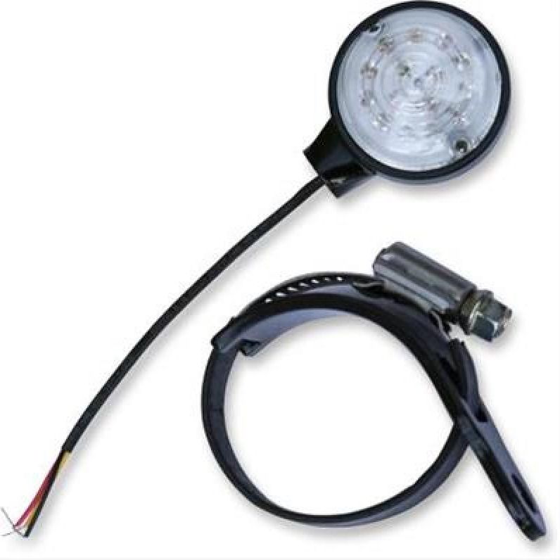 Burly Brand B13-2504B - BURB13-2504B - Burly Brand LED Turn Signals Fork Mount Universal - Black/Amber - Shipped in Europe - Tuningsupply.com