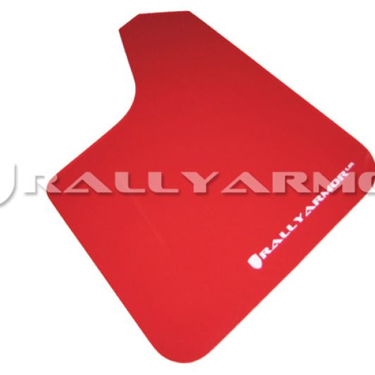 Rally Armor MF12-UR-RD/WH - RALMF12-UR-RD/WH - Rally Armor Universal Fit (No Hardware) Red UR Mud Flap w/ White Logo - Shipped in Europe - Tuningsupply.com
