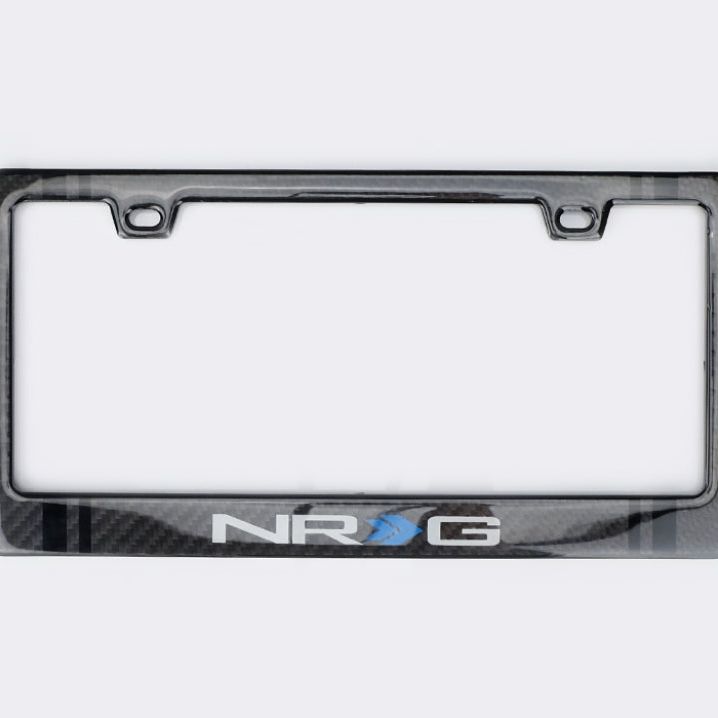 NRG CARB-P200NRG - NRGCARB-P200NRG - NRG Carbon License Plate Frame/ Fiber Poly Dip Finish Wet w/ NRG Logo - Shipped in Europe - Tuningsupply.com