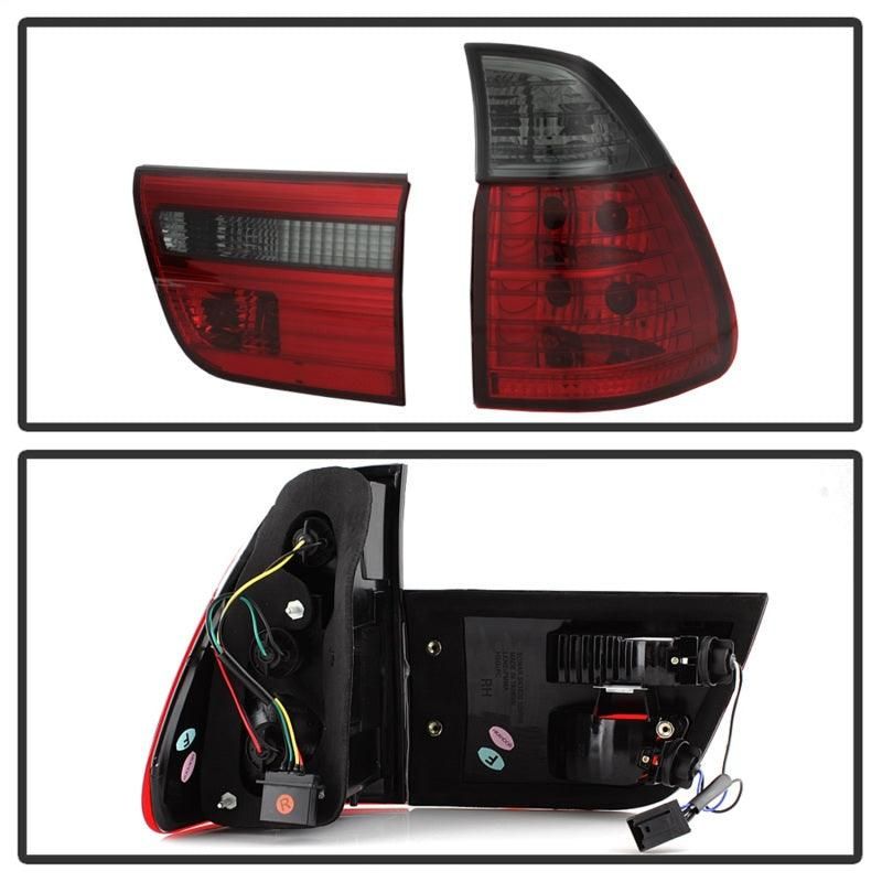 SPYDER 5000842 - SPY5000842 - Spyder BMW E53 X5 00-06 4PCS Euro Style Tail Lights- Red Smoke ALT-YD-BE5300-RS - Shipped in Europe - Tuningsupply.com