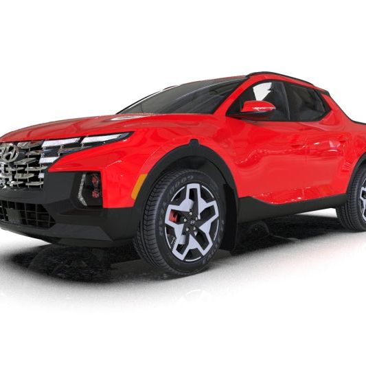 Rally Armor MF78-UR-BLK-ABL - RALMF78-UR-BLK-ABL - Rally Armor 22-25 Hyundai Santa Cruz Black Mud Flap w/Light Blue Logo - Shipped in Europe - Tuningsupply.com