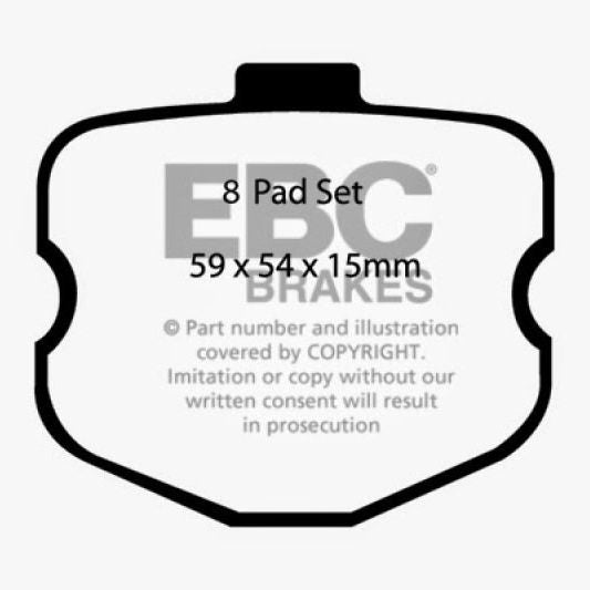 EBC DP31771/3C - EBCDP31771/3C - EBC 10-13 Chevrolet Corvette (C6) 6.2 Grand Sport Redstuff Front Brake Pads - Shipped in Europe - Tuningsupply.com